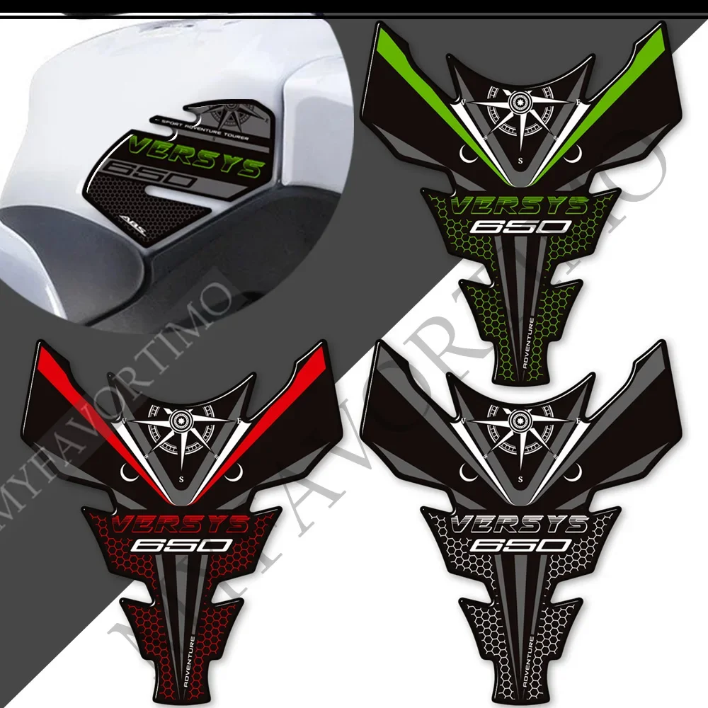 For Kawasaki Versys 650 LT 650LT Stickers Tank Pad Trunk Luggage Cases Gas Fuel Oil Kit Knee Decals Protector Adventure Touring