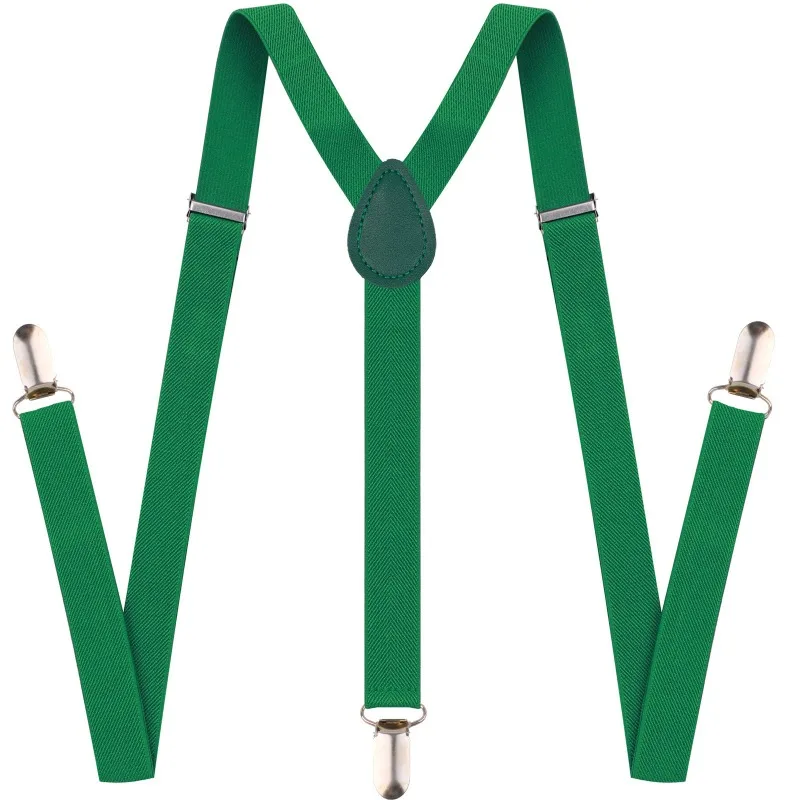 Adult Suspenders Solid Color Suspenders for Men Women Dress Shirt Pants Braces Straps for Wedding Party Suit Skirt Apparel