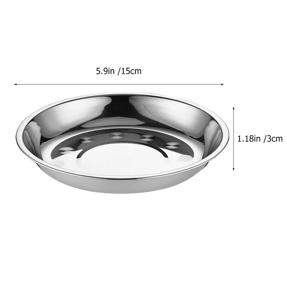 

Stainless Steel Round Plates Round Dinner Plates Barbecue Trays Food Serving Plates Dish Plate Barbecue Tray Dish Plate