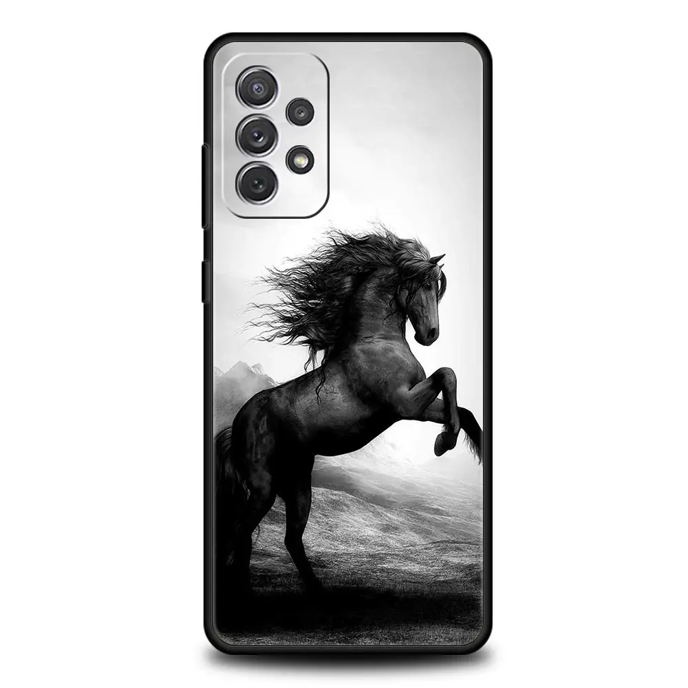 Elegant Running Horse Design Phone Case - Artistic Animal Cover