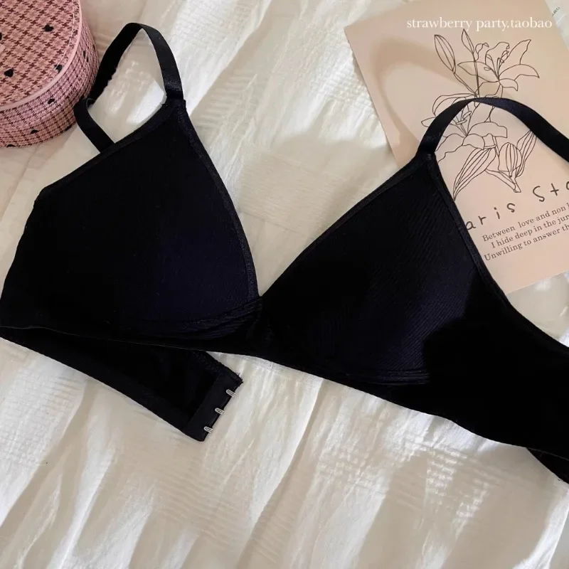 BANERDANNI Parisian Basic Bralette | Fixed Straps & Breathable Fabric | Petite Bust Contour Support Wire Free Comfy Triangle Bra 2