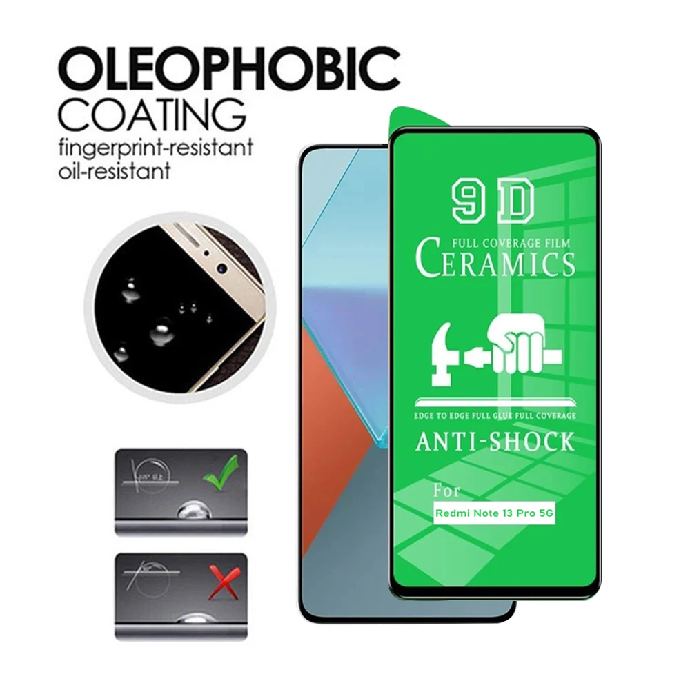 Universal 6-in-1 Ceramic Screen and Camera Lens Protector Film - Clear, Durable, Non-Glass