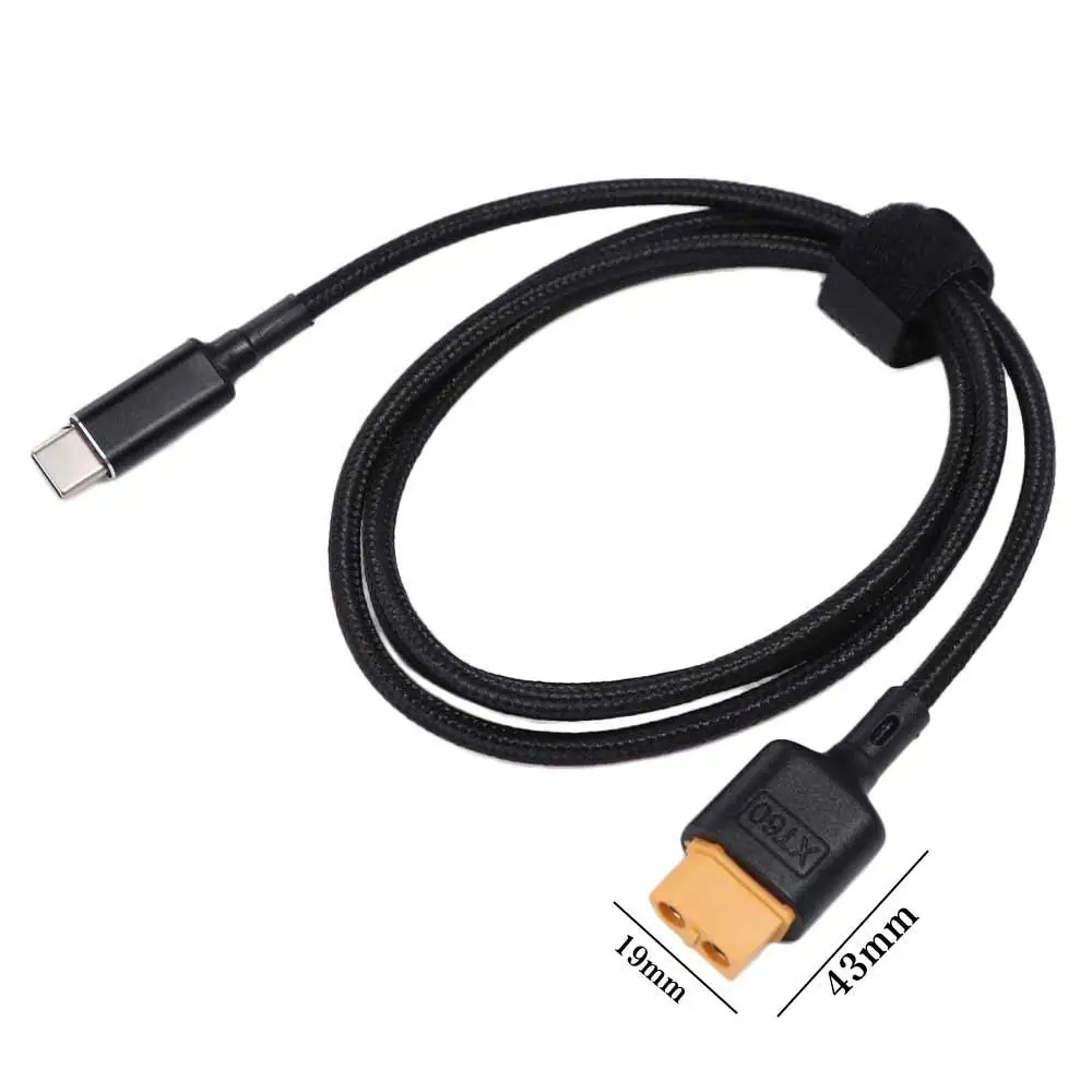어댑터 와이어 XT60-타입-C 고속 충전 케이블 20V 5A 100W XT60-타입-C 어댑터 케이블 SC100 프로토콜 PD2.0/QC2.0