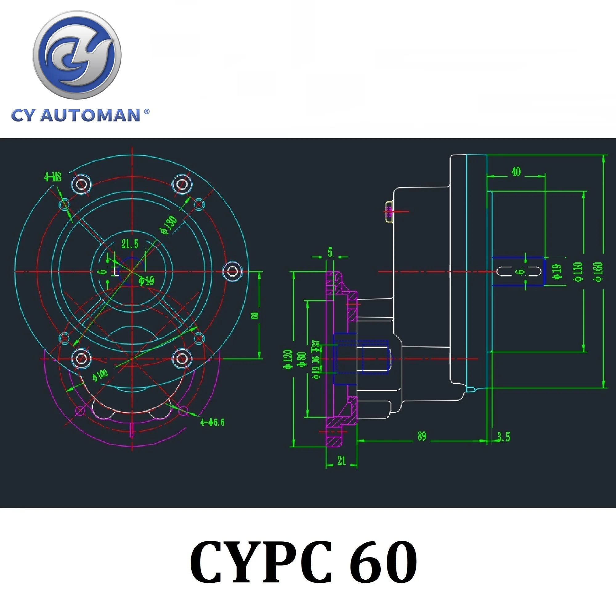 기어 감속기 헬리컬 기어박스 CYPC60 입력 14/19/24mm 출력 24/19mm 2:1/5:1 비일체형 비율 웜 기어 철제