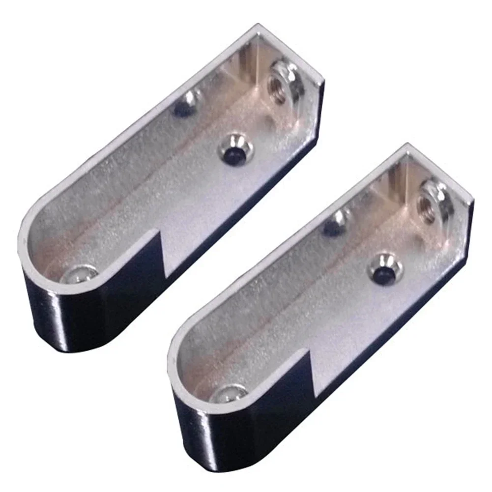 Heavy duty 2Pcs Set Zinc Alloy Oval Wardrobe Rail Bracket Non slip Polished Wall Mounted Strong and Perfect for Hanging Clothes