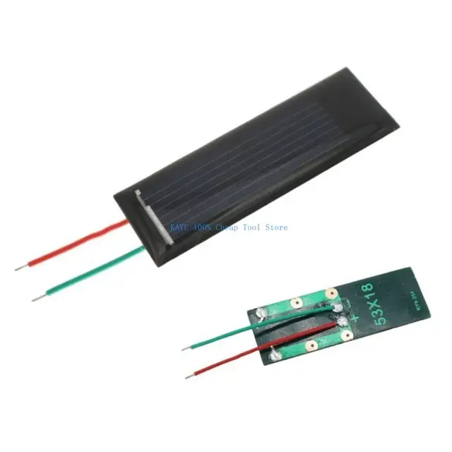 G6KA Solar Epoxy Panel Polysilicon Board 0.5V 130MA Solar Panel with Wire Dripping Glues Plate Power Accessories Easy to Use 4