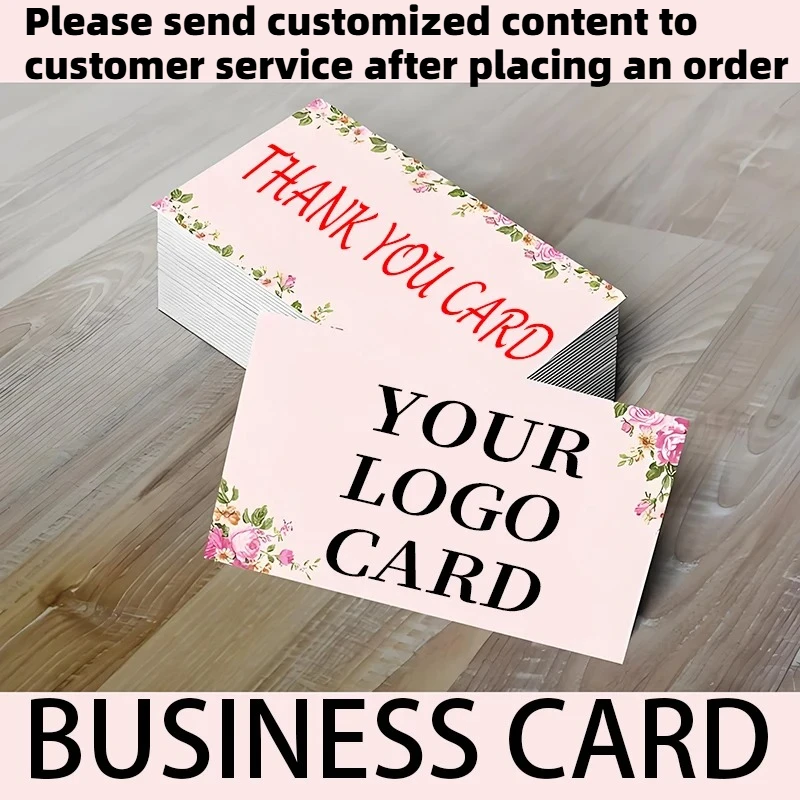 맞춤형 명함 감사 카드 컬러풀 양면 인쇄 개인화된 로고 웨딩 초대장 선물 장식 카드