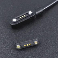 Magnetic USB Charging Cable with Pogo Pin Connector and Power Port - 1set (3Pin)