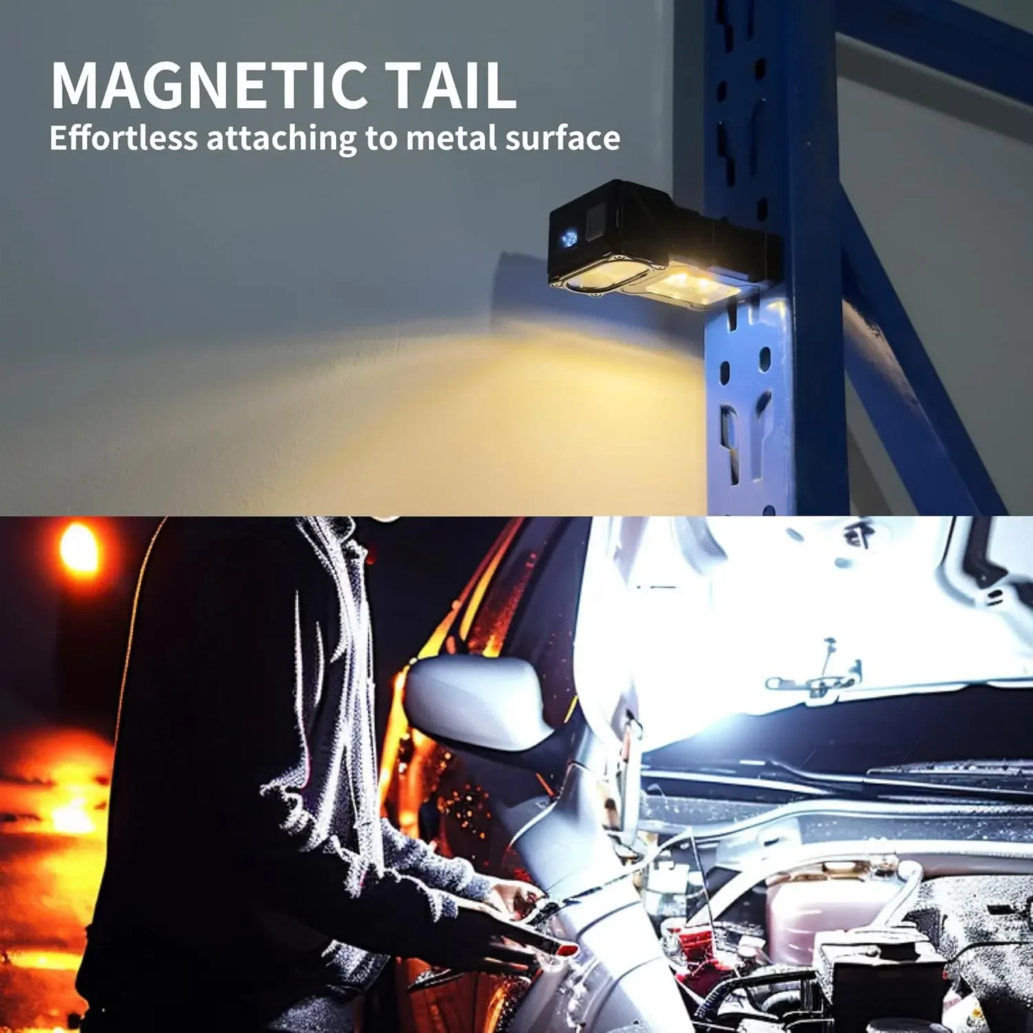 مصباح يدوي LED صغير 800LM - قابل لإعادة الشحن، قاع...