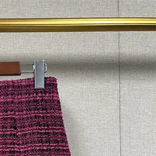  Tweed Short Coat Women Round Neck Plaid French Elegant Temperament Top Female Single Breasted Jacket 2022 Autumn and Winter New 