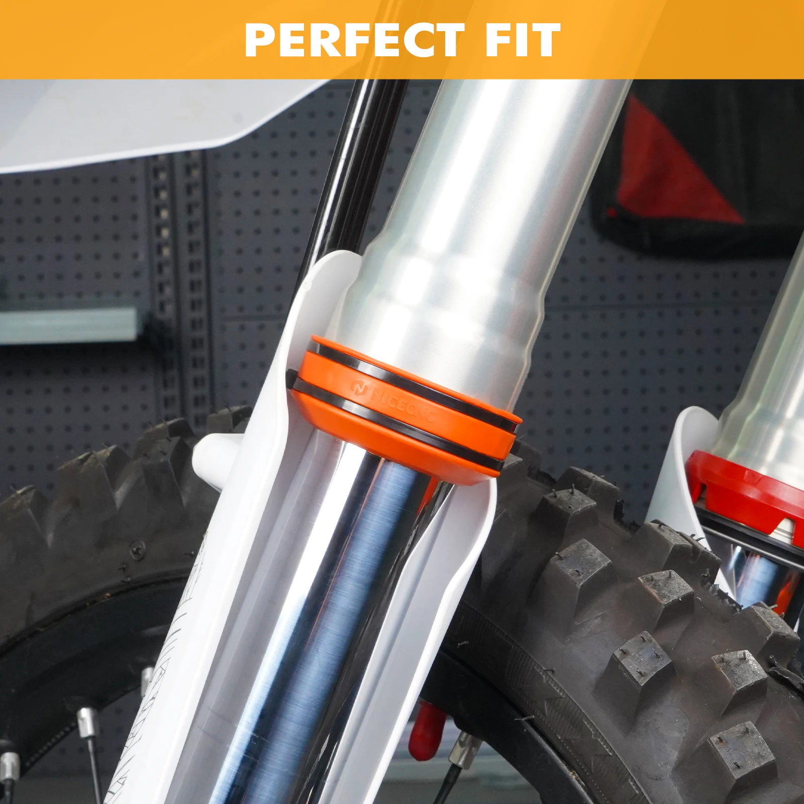 NICECNC Schlammschaber für KTM TPi EXC 300 EXC-F 350 SX 125 SXF 450 XC XCF XCW XCWF 2004–2024 für Husqvarna TE 300 Sherco SE 300 – Detail 5