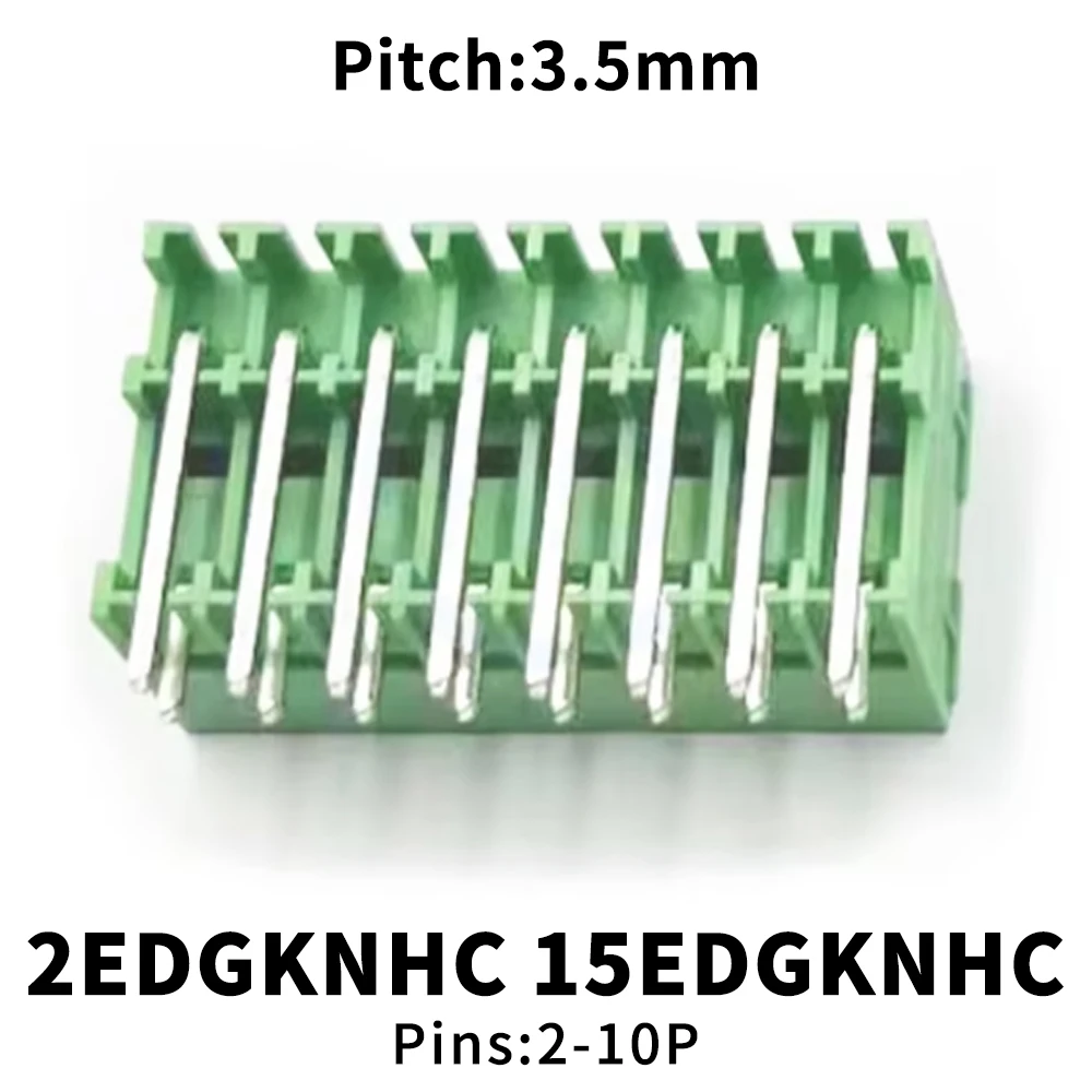 (10 Stück) KF 15EDGKNHC-3,5 mm doppelter ausziehbarer Verbindungsanschluss KF2EDGKNH Phoenix-Klemmenblock gebogener Stift 15EDGKNHC-3,5 2 * 2 ~ 10Pin