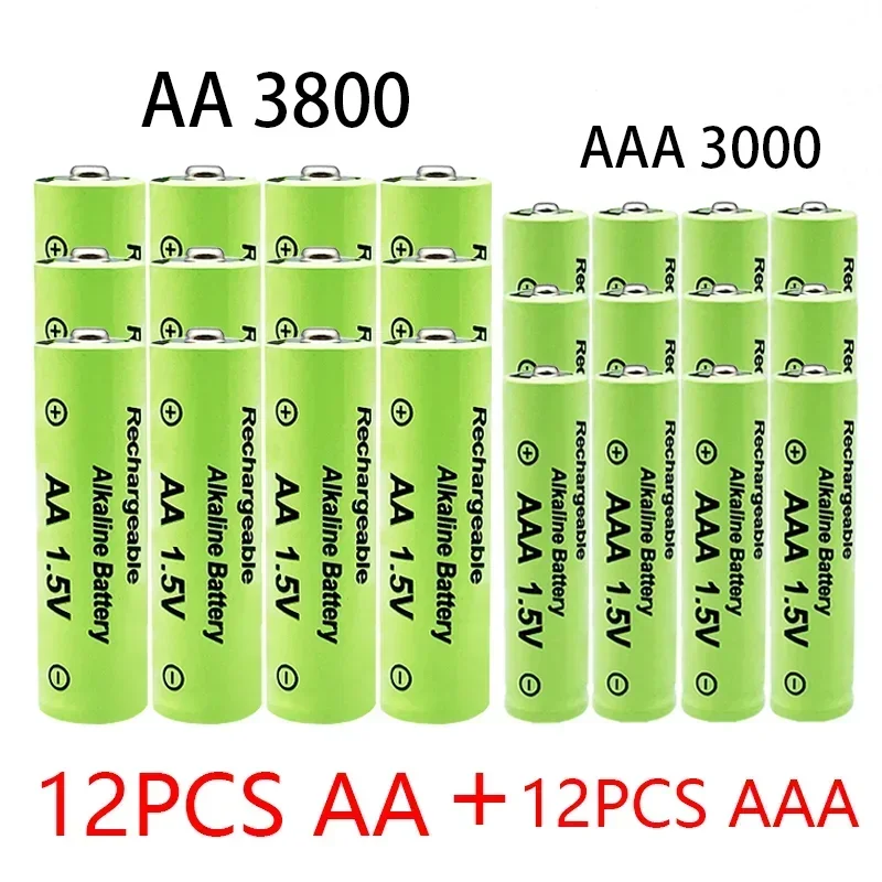 High-Capacity Rechargeable AA & AAA Batteries
