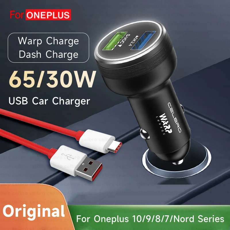 65WWarpCharge30WCarUSBPhoneChargerFastChargingForOneplus9R