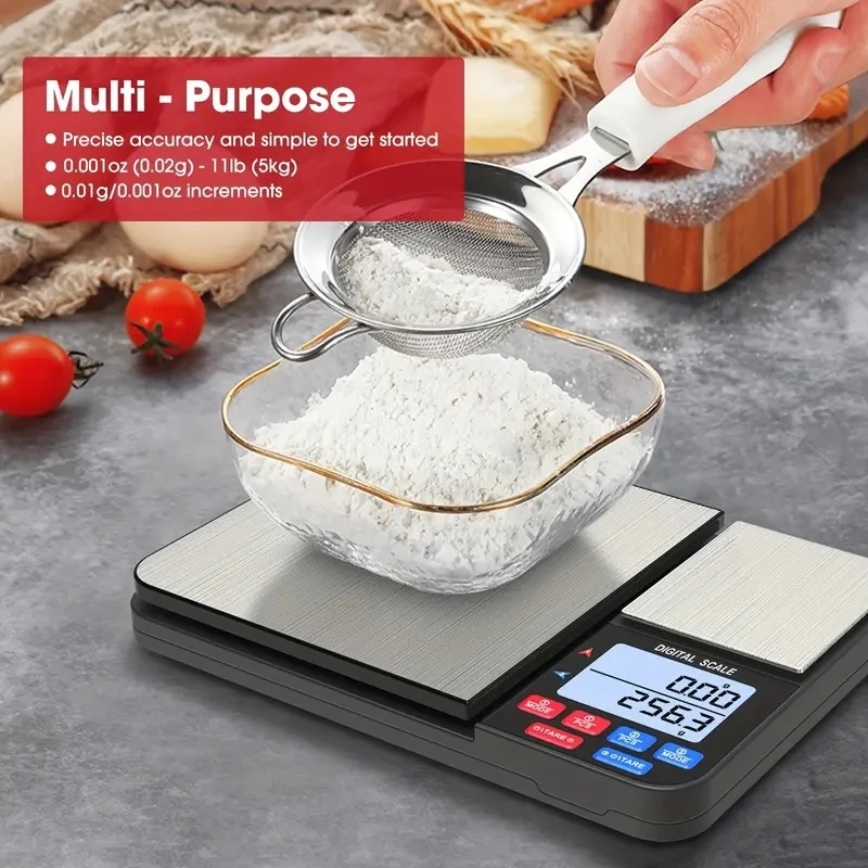 1pc Digital Kitchen Scale for Weight Loss Baking Cooking Jewelry Dieting Meal Prep Packages Shipping and Postage 5kg Capacity