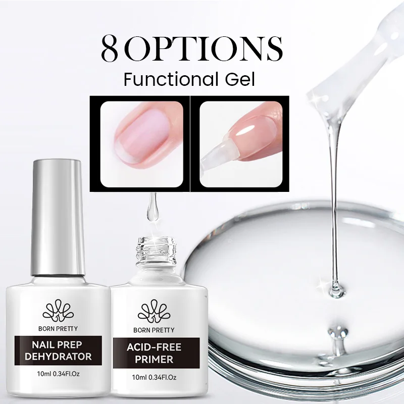BORNPRETTYNailPrepDehydratorAcidFreePrimerNaturalDryNail