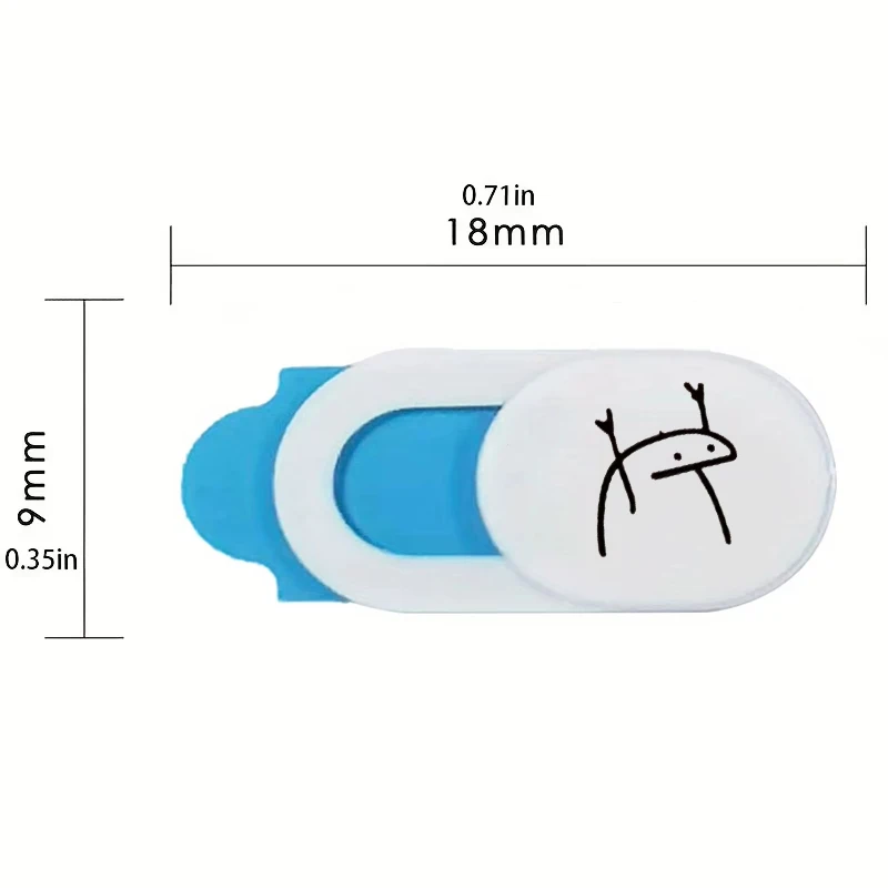 Cartoon WebCam Cover Privacy Sticker - Antispy Shutter Slider for Laptops, Tablets & Phones