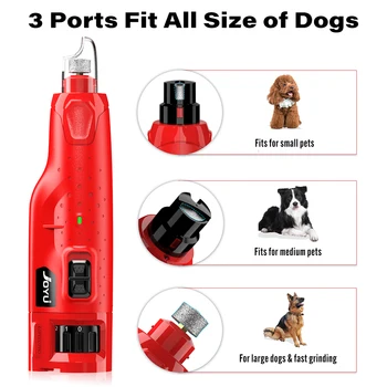 Dog Nail Grinder Dustproof with 2 LED Light - Super Quiet Powerful 6-Speed Nail Trimmer File for Small Medium Large Dogs dog acc 4