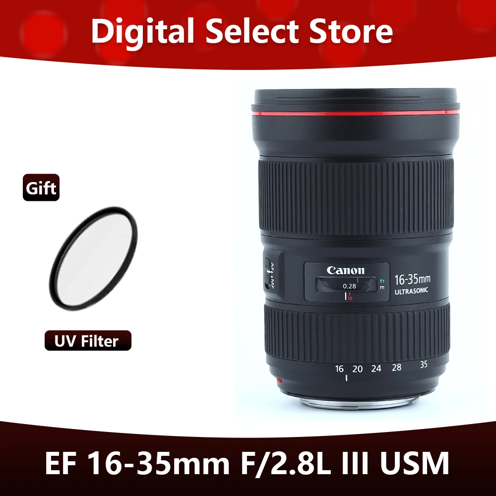 Obiettivo Canon Ef 16-35Mm F/2.8L Iii Usm Per Fotocamera Canon Eos 5D Mark Iv 5 D3 6D Mark Ii 6D 7D 7 D2 90D 80D 77D 5 D2 Slr