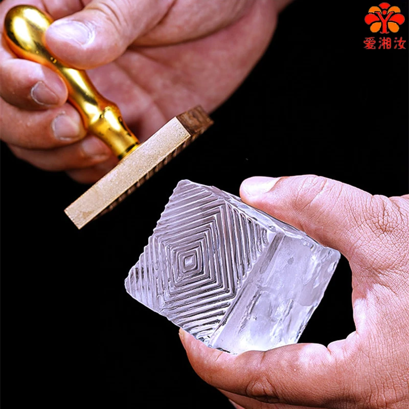 Bartender Ice Prints Plate,Ice Scalder,Whiskey Making Tools,Ice Cube Seal, Rapid Formers,Copper Signet,Bar Accessories