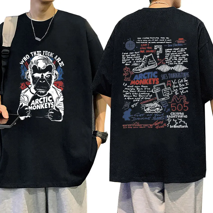 

Arctic Monkey 2023 North America Tour T Shirt Men's Fashion O-Neck Oversized Cotton T-shirts Hip Hop Trend T-shirt Streetwear