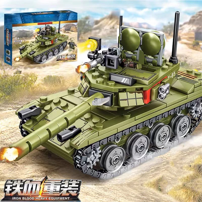 Tank building blocks military series armored vehicle toy chariot tank model toys for boys kids christmas holiday gifts - 2