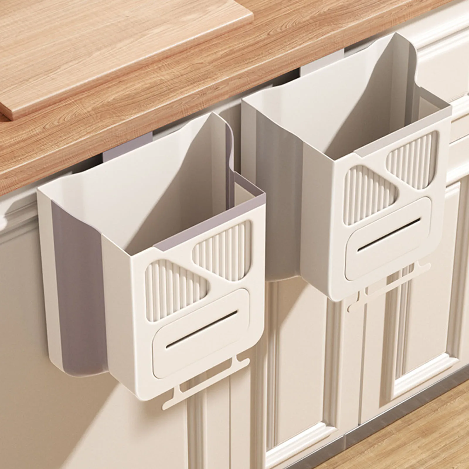 7L 걸이형 주방 쓰레기통 공간 절약형 접이식 걸이형 쓰레기통 (싱크대, 욕실 캐비닛, RV용)