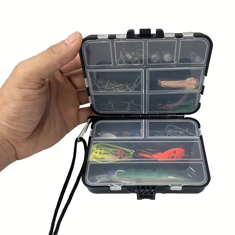 Locken Box Angeln Haken Box Werkzeug Box Lagerung Box Zubehör Box Schwarz Lagerung Box Fisch Haken Lagerung Box