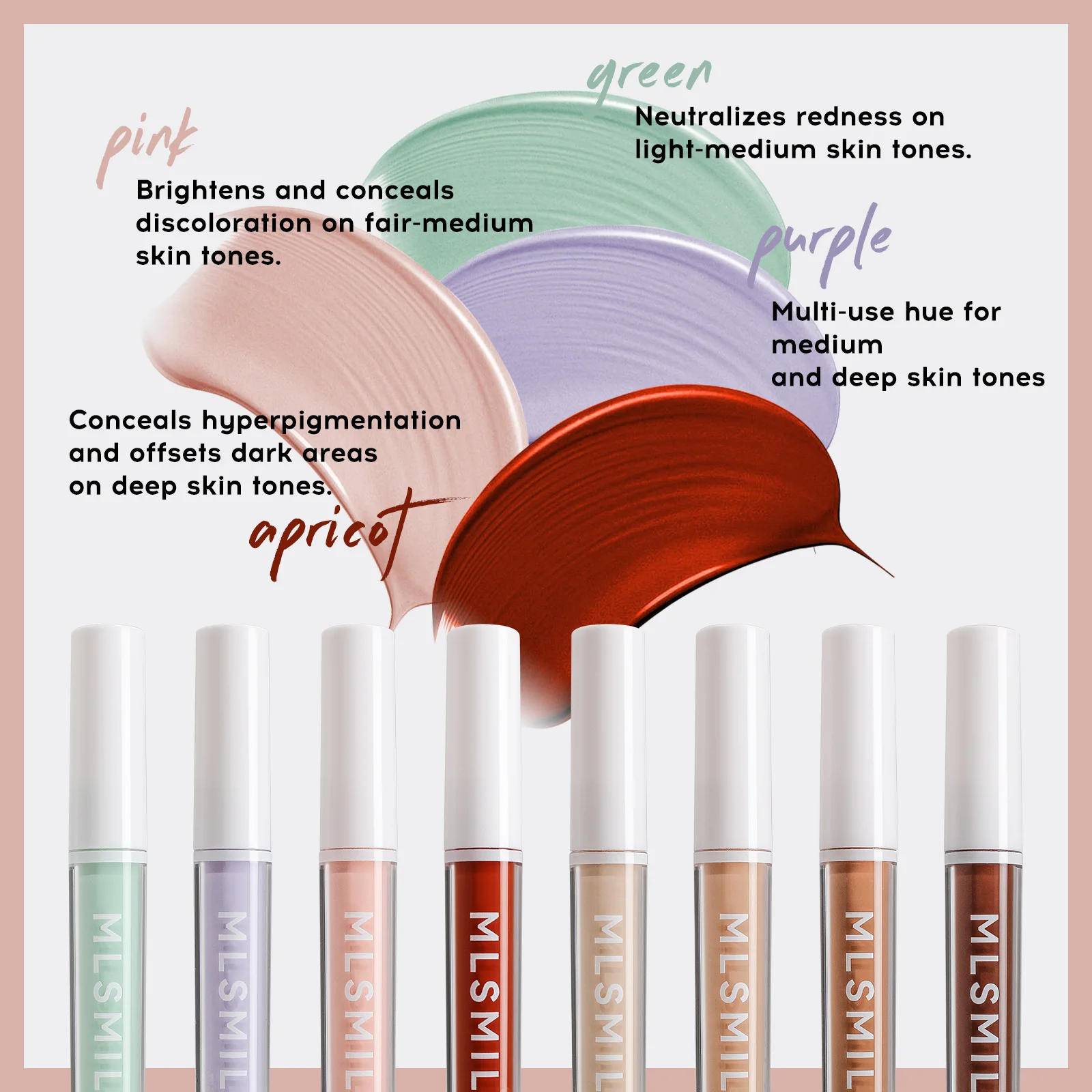 MLSMILE Foundation Concealer Liquid Face Base BB Cream Long Lasting Waterproof Cover Acne Spot Full Coverage Professional Makeup 3