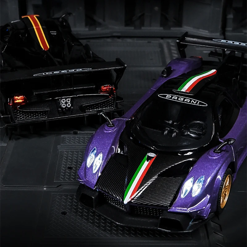 1:31 Pagani Zonda R Revolucion Alloy Sports Car Model Diecasts Metal Toy Racing Car Model Simulation Sound and Light Kids Gifts 4