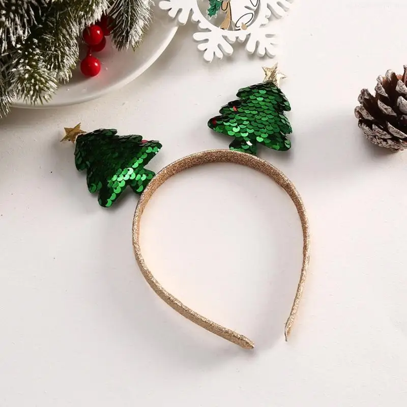 Christmas Tree Hairhoop Seasonal Festival Accessory Adult Kids Costume Headband R7UB hair accessories,hair headband