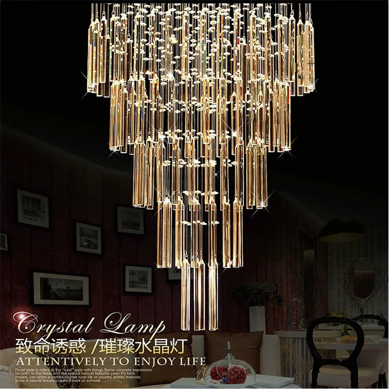 

Modern 3,5,6,13 Heads Luxury LED Crystal Ceiling Lights Stair Villa Hotel Lobby Cristal Ceiling Luminaire Lustres De Cristal