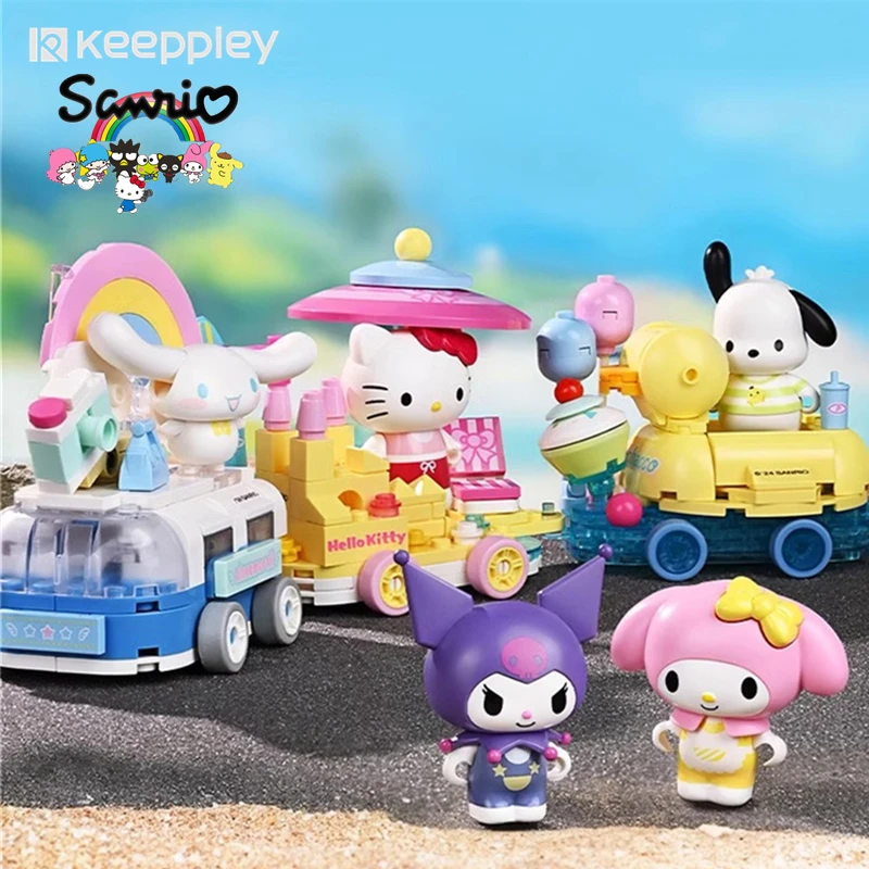 

keeppley Sanrio building block float parade series HelloKitty mymelody Kuromi Pachacco Pompom Purin children's toy birthday gift