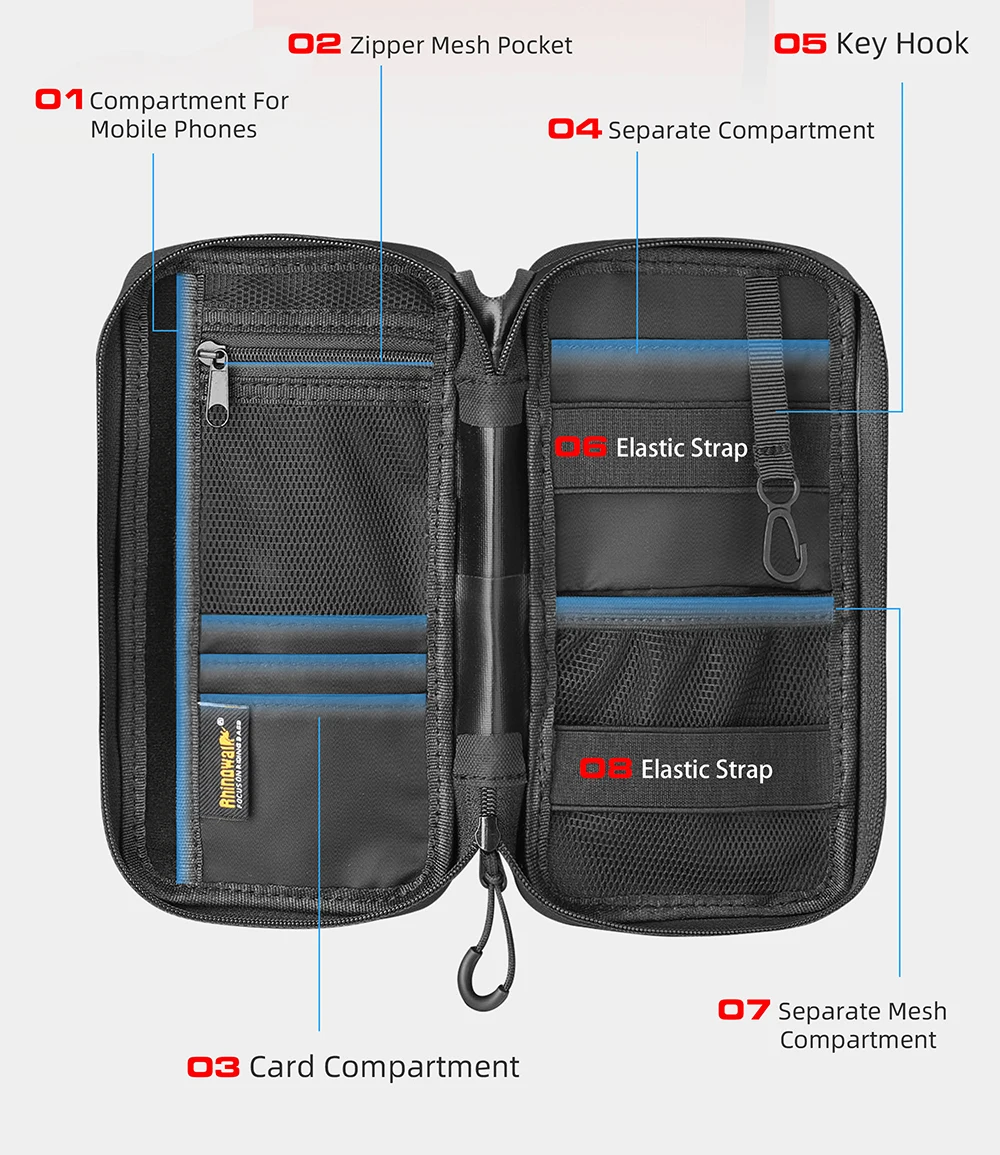 Rhinowalk Reittasche, wasserdicht, leicht, für Radfahren, Handtasche, Kleidung, Schnellverschluss, Reiten, tragbare Werkzeugtasche – Detail 12