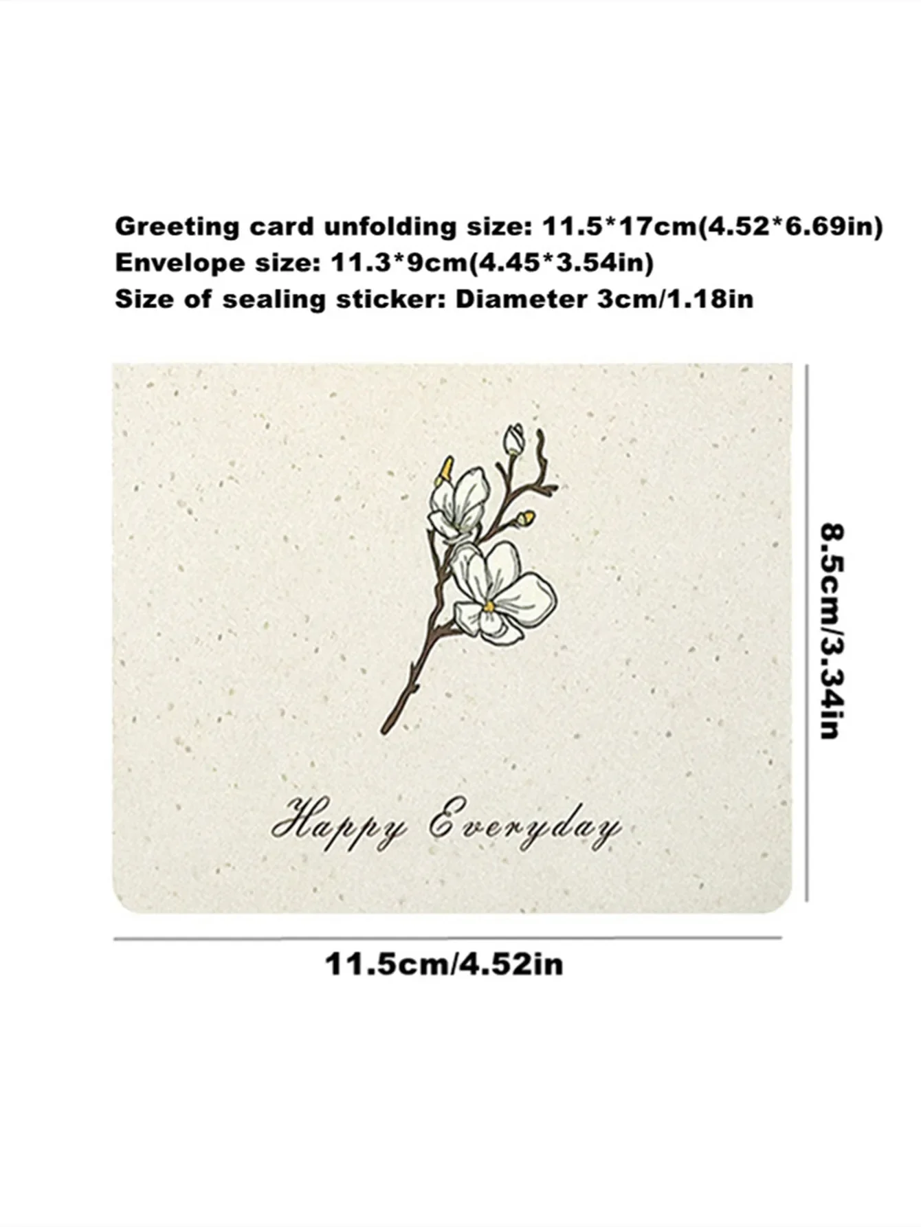 6PCS Vintage Botanical Greeting Cards Simple Cards Valentine's Day Mother's Day Wedding Birthday Message Wishes Thank You greeting cards