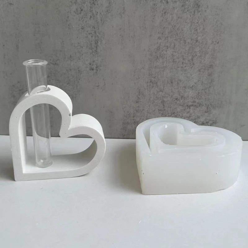 DIY Love shaped Hydroponic Flower Vase Silicone Mold For Home Decorations Create Beautiful Flower Arrangement Resin Mold hydroponic vase mold