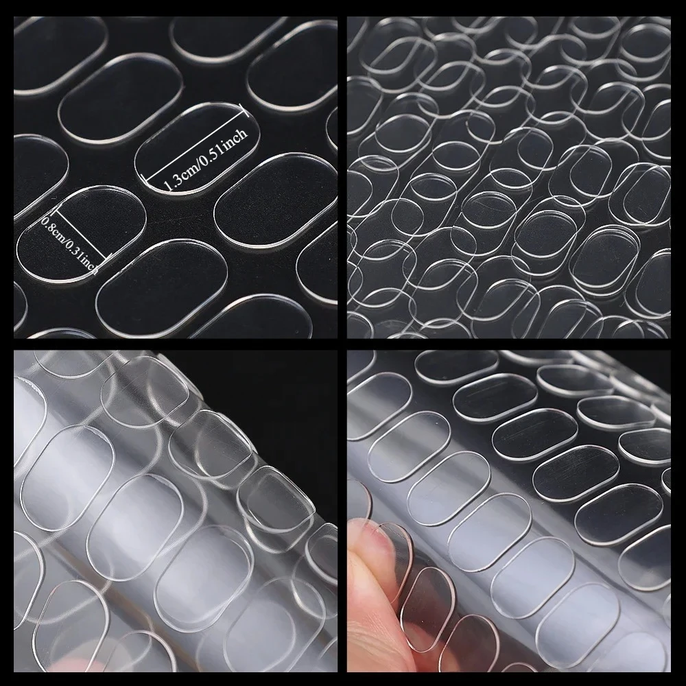 300PCS Rectangular Transparent Double-sided Tape Pad - Unmarked Anti Slip Adhesive, Suitable for DIY Projects and Fixing Objects