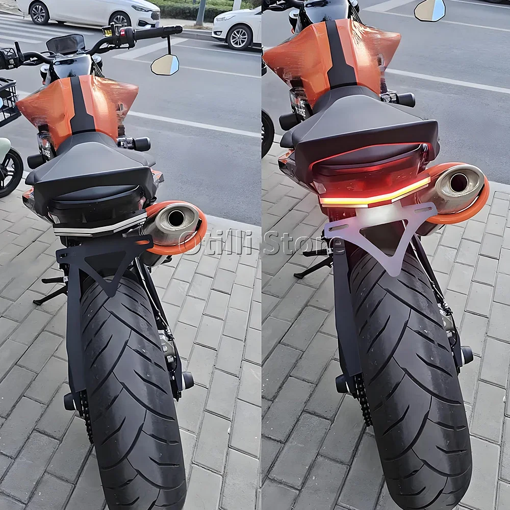 새로운 번호판 홀더 방향지시등 통합 번호판 홀더 숏테일 790 듀크 890 듀크 790DUKE 890DUKE 2018-2025용