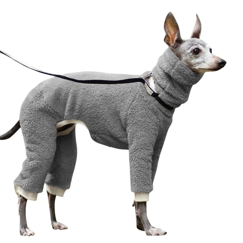 Suits Large Soft Puppy Clothes Loose Four Legged Thick Dogs High Greyhound Neck Warm Italian Winter Onesies For Dogs Clothes