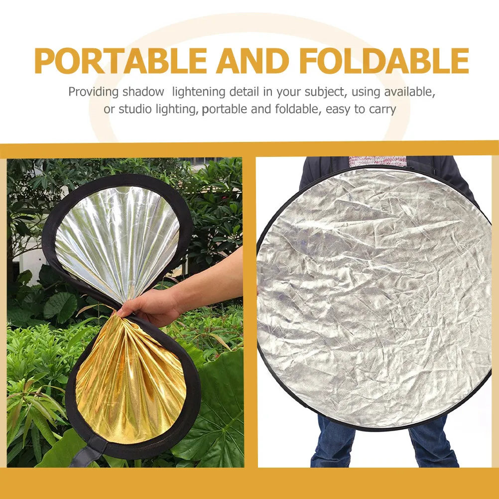 2 in 1 접이식 반사판 디스크 5-in-1 실버 골드 화이트 블랙 블루 표면 사진 비디오 촬영 조명 키트 반사판