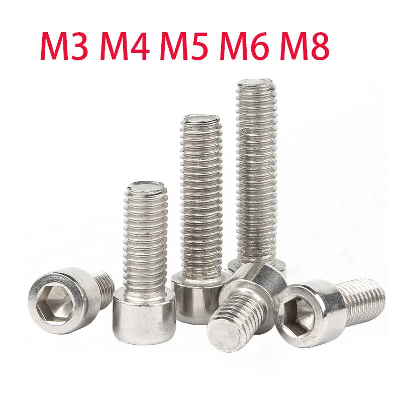 Cylinder Head Screws M8 X 60 (Pack Of 2) A2 Stainless Steel Hex Key Hex Screws Bolts Thread Fasteners Cylindrical Heavy Duty Certified Standard DIN912 - View #3