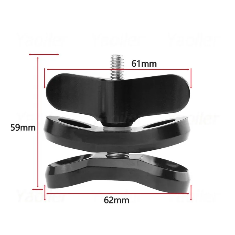 RAM® Bal Adapter met 1 NPT Gat en Vastdraaiknop - D-maat