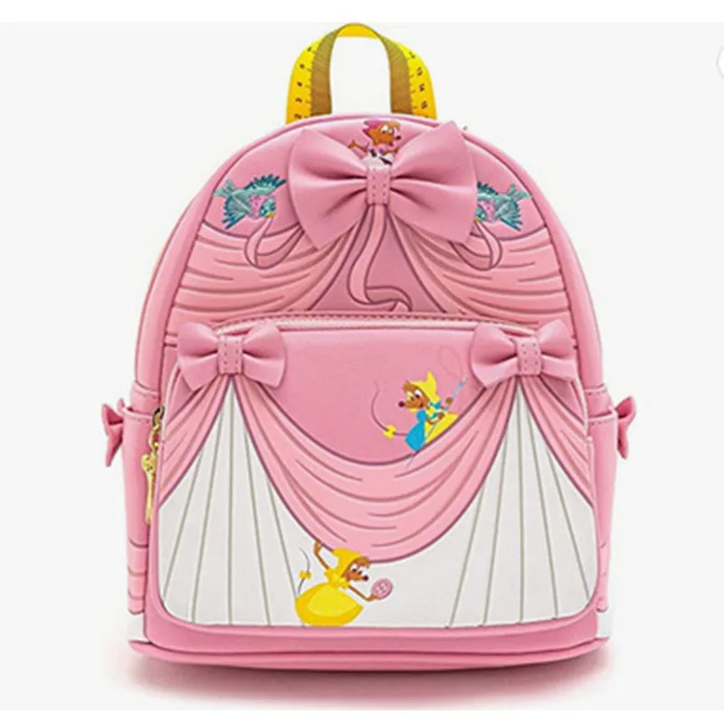thumbnail image 1 of Mochila original de Disney de color rosa con la Cenicienta, regalo de cumpleaños, bolso de estudiante de dibujos animados, princesa, anime, linda chica, dinero conmemorativo, 1 of 5