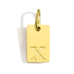 Gold Color Polished Stainless Steel Square Pendant for DIY Jewelry and Accessories (X)