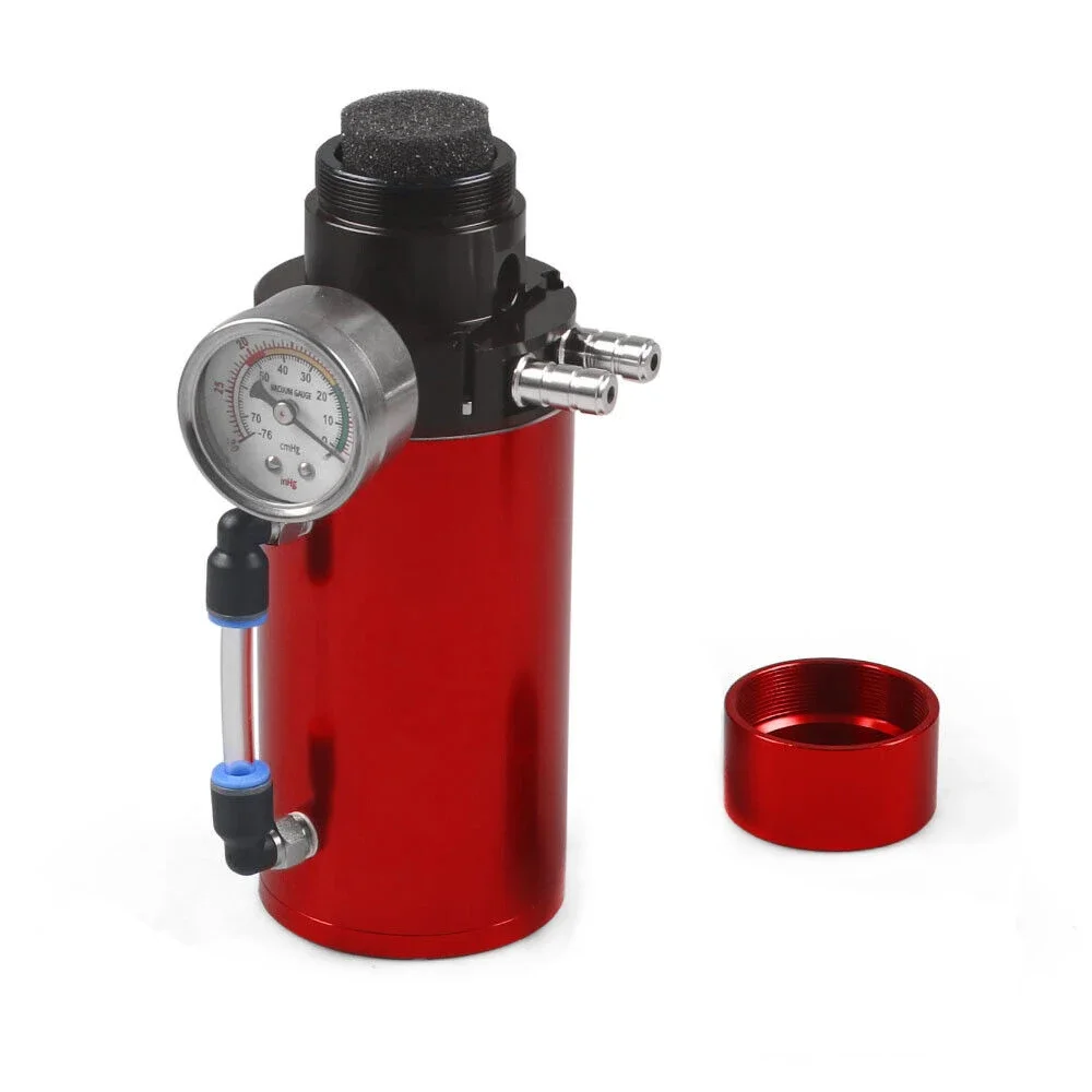 Kit Raccoglitore Olio Motore Tanica Raccolta Olio Per Auto Caiqinlen | Lega Alluminio, 63 Mm Con Kit Accessori - Aumenta L'Efficienza Motore Kit Raccolta Olio Motore - 12