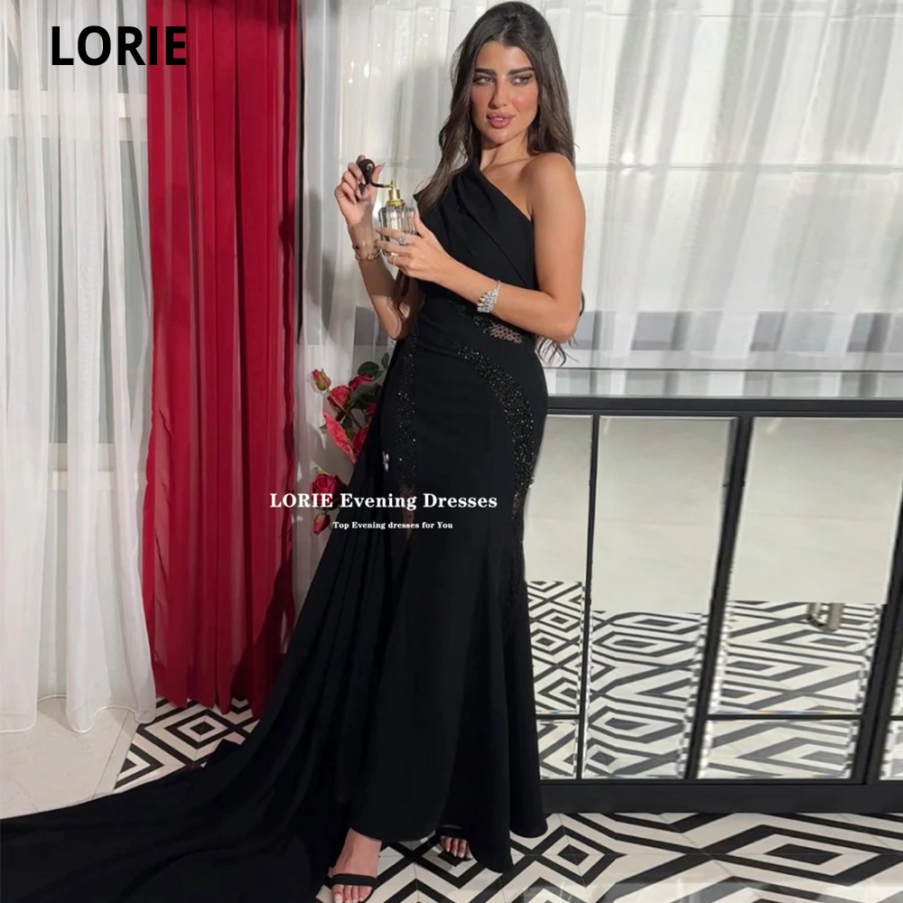 

LORIE New Arrival Mermaid Evening Dresses One Shoulder With Long Cape Prom Party Gowns Sparkly Sequins Boho Celebrity Dress 2024