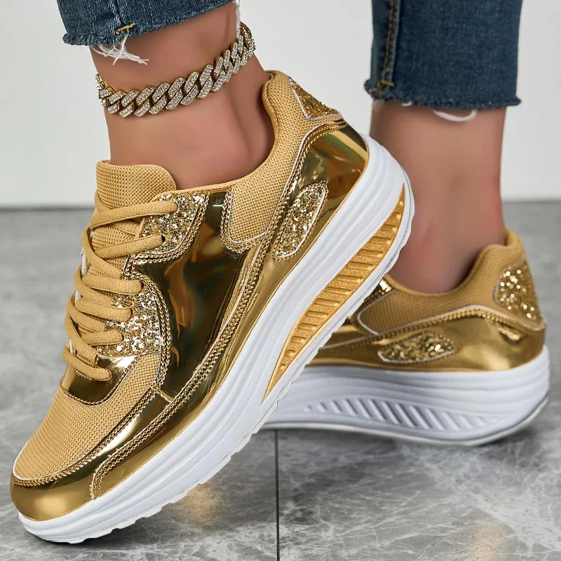 Mesh Breathable Women Casual Sneakers Lace-up Vulcanized Shoes Ladies Platform Sneakers Female Shoes Plus Size Zapatos De Mujer 5
