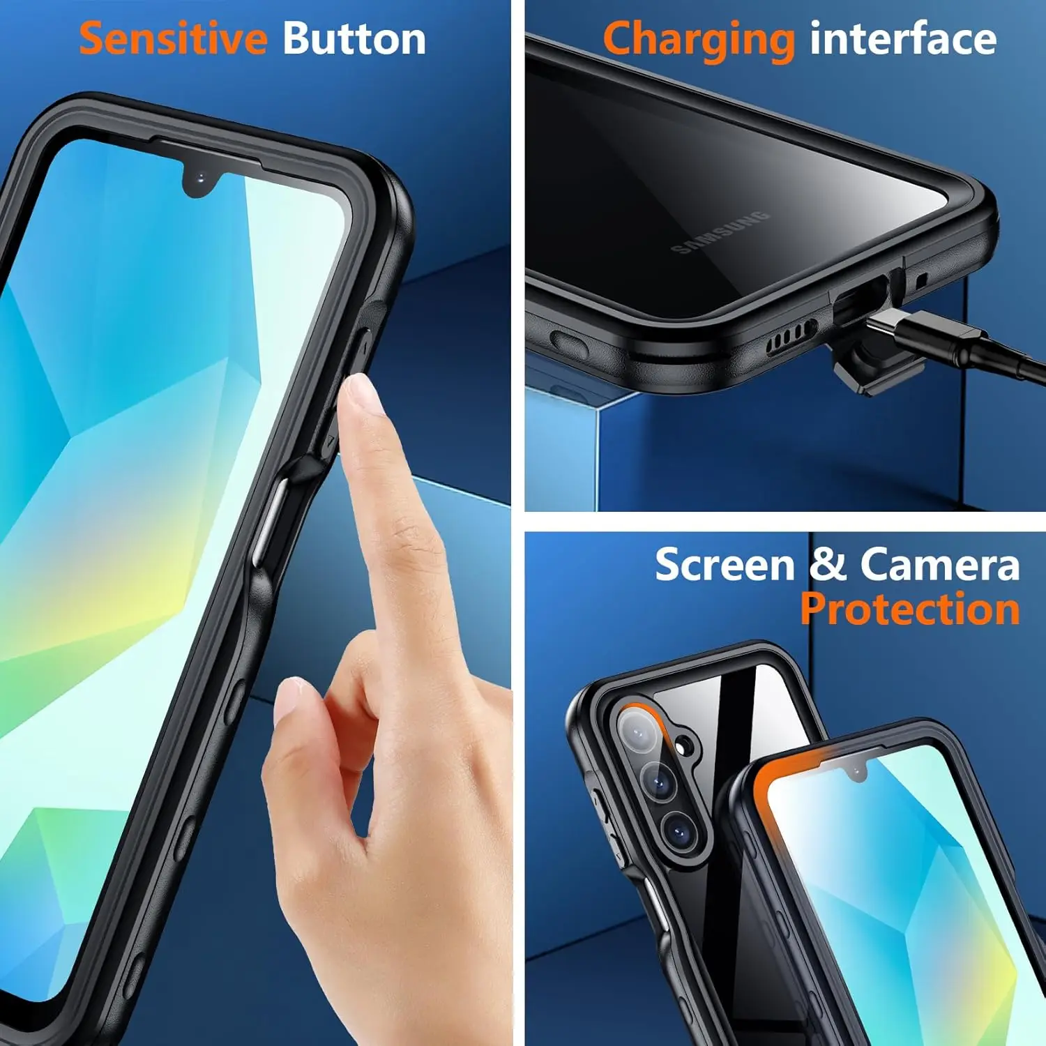 Waterproof IP68 Underwater Diving Case with Built-in Screen Protector