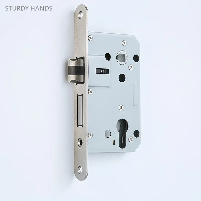 Indoor Solid Wood Door Lock Rust-proof Zinc Alloy 50mm Lock Body Bedroom Mute Security Anti-Theft Home Hardware Accessories