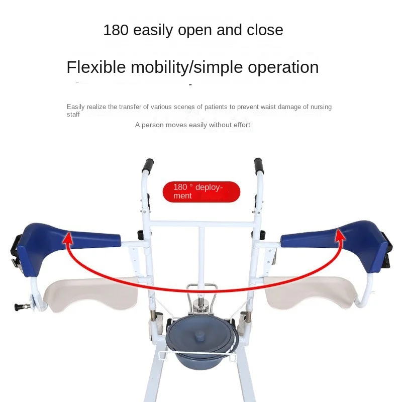 Multifunctional hydraulic lift shift chair the elderly care transfer conveyor cart shifter load 150kg accepte 42cm seat wide